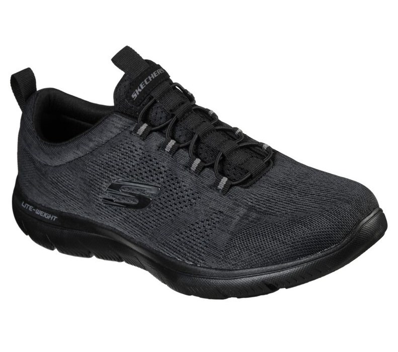 Skechers Summits - Louvin - Mens Slip On Shoes Black [AU-YQ2108]